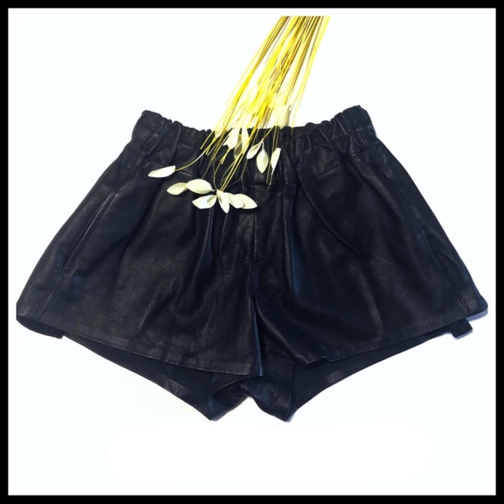 RAG & BONE Genuine Leather Pajama Short - Picture 3 of 10